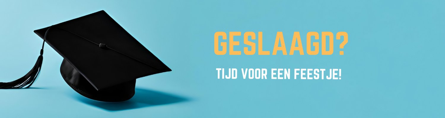 Blauw Wit en Goudkleur Traditioneel College Afstuderen Buiten Banner (1500 x 600 px) (1500 x 400 px)