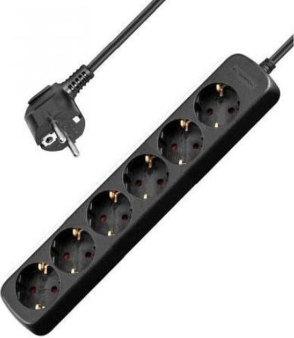 Stekkerdoos 6 voudig 5 meter